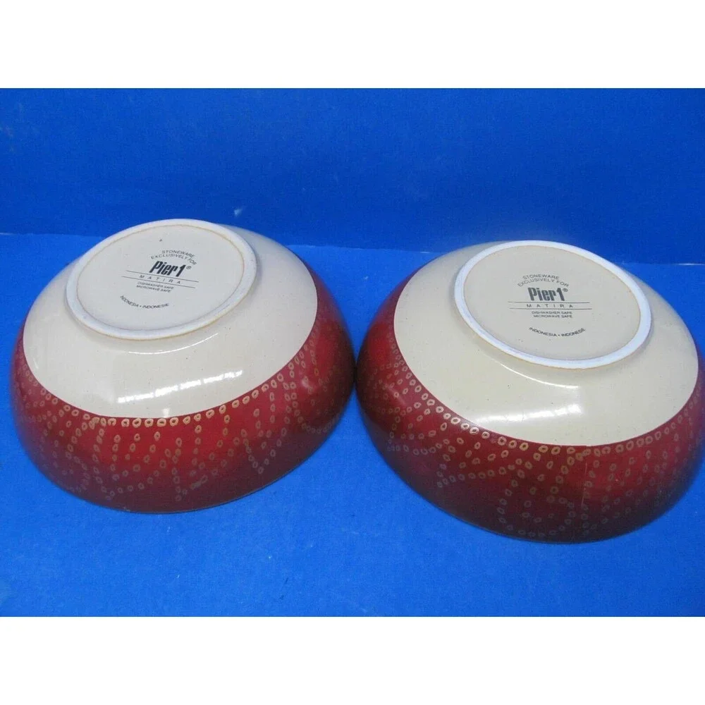 Pier 1 Imports Matira Set Of 2 Red Yellow 6 3/4
